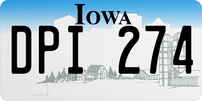 IA license plate DPI274