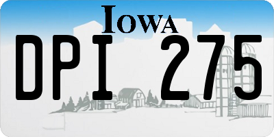 IA license plate DPI275