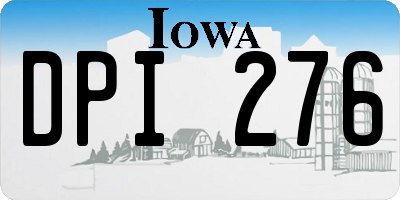 IA license plate DPI276