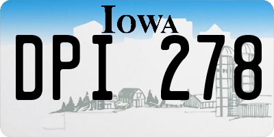 IA license plate DPI278