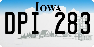 IA license plate DPI283