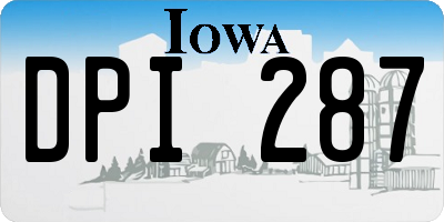 IA license plate DPI287