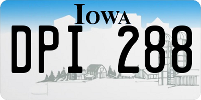 IA license plate DPI288
