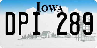 IA license plate DPI289