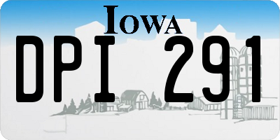 IA license plate DPI291