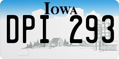 IA license plate DPI293