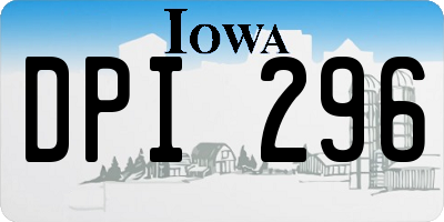IA license plate DPI296
