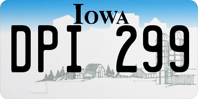 IA license plate DPI299