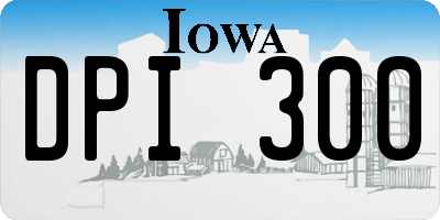 IA license plate DPI300