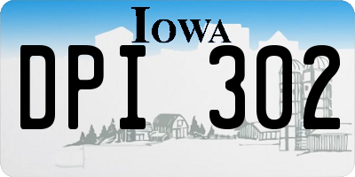 IA license plate DPI302