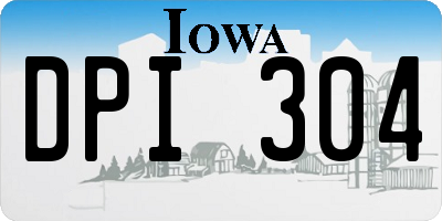 IA license plate DPI304