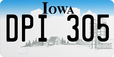 IA license plate DPI305