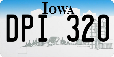 IA license plate DPI320