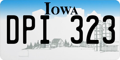 IA license plate DPI323