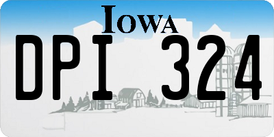 IA license plate DPI324