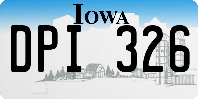 IA license plate DPI326