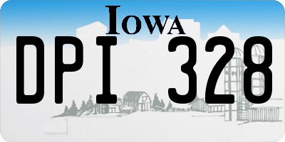 IA license plate DPI328