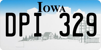 IA license plate DPI329