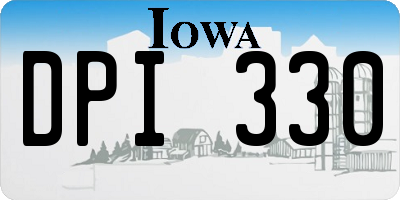 IA license plate DPI330