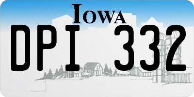 IA license plate DPI332