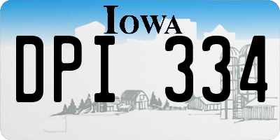 IA license plate DPI334