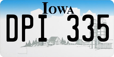 IA license plate DPI335