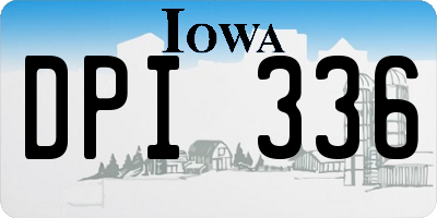 IA license plate DPI336