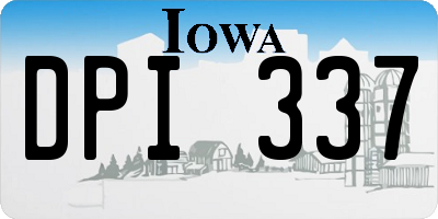 IA license plate DPI337