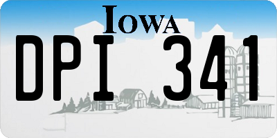 IA license plate DPI341