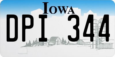 IA license plate DPI344