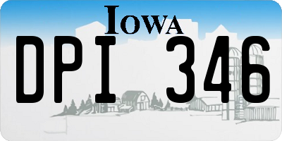 IA license plate DPI346