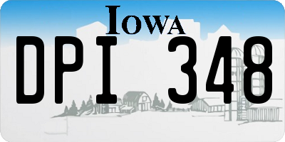 IA license plate DPI348