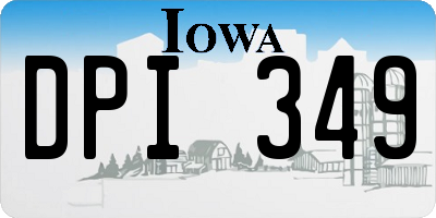IA license plate DPI349