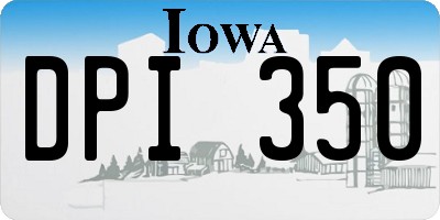IA license plate DPI350