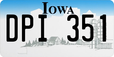 IA license plate DPI351