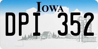 IA license plate DPI352