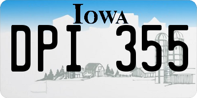 IA license plate DPI355