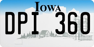 IA license plate DPI360