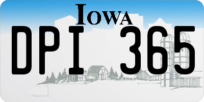 IA license plate DPI365