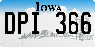 IA license plate DPI366