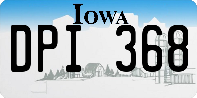 IA license plate DPI368
