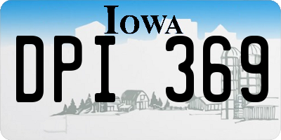 IA license plate DPI369