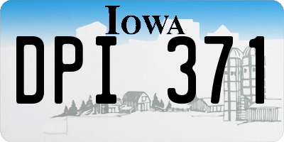 IA license plate DPI371