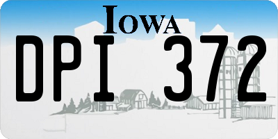 IA license plate DPI372