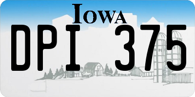 IA license plate DPI375