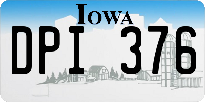 IA license plate DPI376