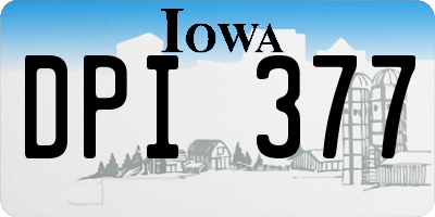 IA license plate DPI377