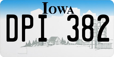 IA license plate DPI382