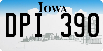 IA license plate DPI390