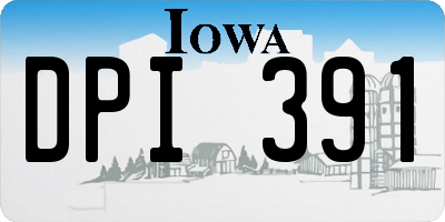 IA license plate DPI391